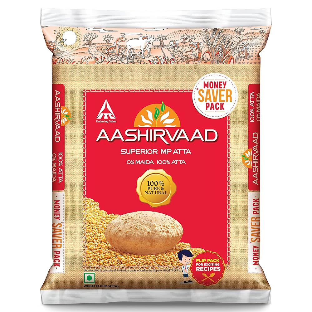 Aashirvaad Whole Wheat Atta 10kg - Image 2